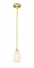 Innovations Lighting 616-1S-SG-G559-5GWH - Bridal Veil - 1 Light - 5 inch - Satin Gold - Cord hung - Mini Pendant