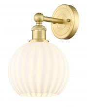 Innovations Lighting 616-1W-SG-G1217-8WV - White Venetian - 1 Light - 8 inch - Satin Gold - Sconce