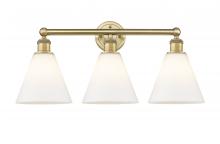 Innovations Lighting 616-3W-BB-GBC-81 - Berkshire - 3 Light - 26 inch - Brushed Brass - Bath Vanity Light