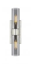 Innovations Lighting 617-2W-SN-G617-8SM - Boreas - 2 Light - 18 inch - Satin Nickel - Bath Vanity Light