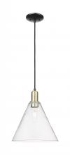 Innovations Lighting 716-1P-BAB-GBC-122 - Berkshire Glass - 1 Light - 12 inch - Black Antique Brass - Cord hung - Mini Pendant
