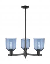 Innovations Lighting 716-3CR-BK-G558-6BL - Bella - 3 Light - 27 inch - Matte Black - Stem hung - Flush Mount