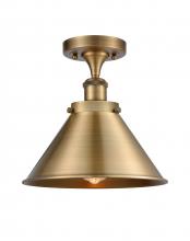 Innovations Lighting 916-1C-BB-M10-BB - Briarcliff - 1 Light - 10 inch - Brushed Brass - Semi-Flush Mount