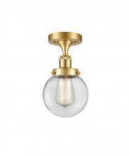 Innovations Lighting 916-1C-SG-G202-6 - Beacon - 1 Light - 6 inch - Satin Gold - Flush Mount
