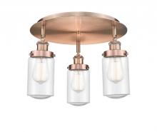 Innovations Lighting 916-3C-AC-G314 - Dover - 3 Light - 16 inch - Antique Copper - Flush Mount