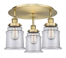 Innovations Lighting 916-3C-BB-G182 - Canton - 3 Light - 18 inch - Brushed Brass - Flush Mount