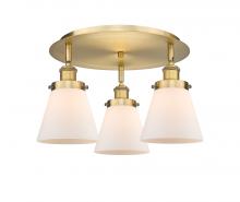 Innovations Lighting 916-3C-BB-G61 - Cone - 3 Light - 18 inch - Brushed Brass - Flush Mount