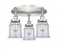 Innovations Lighting 916-3C-SN-G182 - Canton - 3 Light - 18 inch - Satin Nickel - Flush Mount