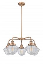 Innovations Lighting 916-5CR-AC-G534 - Oxford - 5 Light - 26 inch - Antique Copper - Chandelier