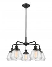 Innovations Lighting 916-5CR-BK-G172 - Fulton - 5 Light - 26 inch - Matte Black - Chandelier