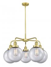 Innovations Lighting 916-5CR-SG-G202-8 - Whitney - 5 Light - 27 inch - Satin Gold - Chandelier