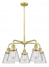 Innovations Lighting 916-5CR-SG-G62 - Cone - 5 Light - 25 inch - Satin Gold - Chandelier