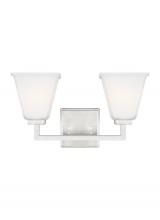 Generation Lighting 4413702EN3-962 - Ellis Harper transitional 2-light indoor dimmable bath vanity wall sconce in brushed nickel silver f