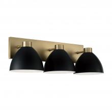 Capital 152031AB - Ross 3-Light Vanity in Aged Brass and Black