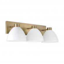 Capital 152031AW - Ross 3-Light Vanity in Aged Brass and White