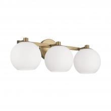 Capital 152131AD-548 - Ansley 3-Light Circular Globe Vanity in Aged Brass with Soft White Glass