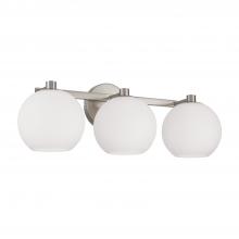 Capital 152131BN-548 - Ansley 3-Light Circular Globe Vanity in Brushed Nickel with Soft White Glass