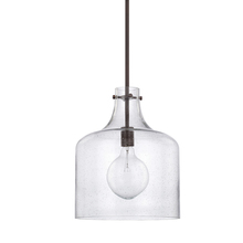 Capital 325712BZ - Crawford Seeded Glass 1 Light Pendant