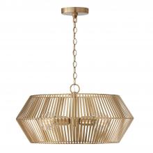 Capital 330341MA - Kaiya 4-Light Angular Metal Pendant in Matte Brass