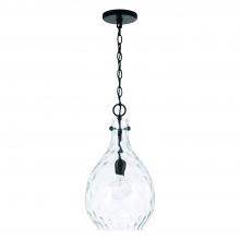 Capital 349012MB - Brentwood 1-Light Water Glass Teardrop Pendant