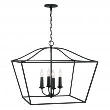 Capital 350641BI - Grady 4-Light Foyer Pendant Lantern in Black Iron