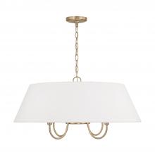 Capital 352741MA - Julia 4-Light Pendant in Matte Brass with White Fabric Shade