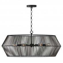 Capital 430361MB - Kaiya 6-Light Angular Metal Chandelier in Matte Black