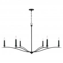 Capital 450661BI - Grady 6-Light Elongated Chandelier in Black Iron