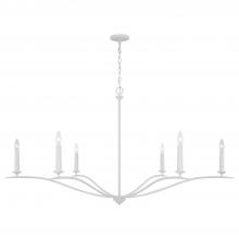 Capital 450661XW - Grady 6-Light Elongated Chandelier in Textured White