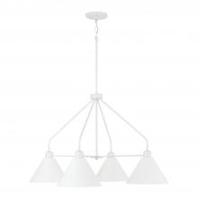 Capital 451341WE - Alden 4-Light Modern Metal Chandelier in White