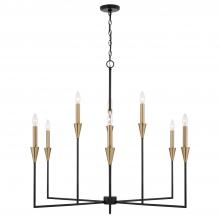 Capital 451991AB - Avant 8-Light Chandelier in Black and Aged Brass with Interchangeable White or Aged Brass Candle Sle