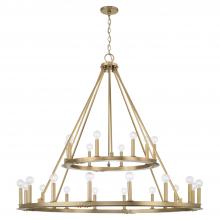 Capital 4910AD - Pearson 24-Light Two-Tier Wagon Wheel Chandelier