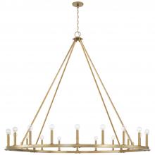 Capital 4913AD - Pearson 20-Light Wagon Wheel Chandelier in Aged Brass