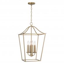 Capital 550641MA - Grady 4-Light Foyer Pendant Lantern in Matte Brass