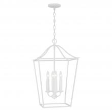 Capital 550641XW - Grady 4-Light Foyer Pendant Lantern in Textured White