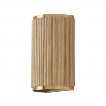 Capital 650721WS - Donovan 2-Light Sconce in Matte Brass and Handcrafted Mango Wood in White Wash