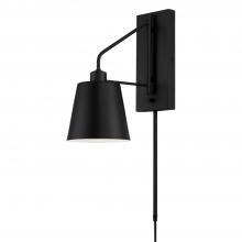 Capital 651311MB - Alden 1-Light Modern Metal Sconce in Matte Black with White Interior