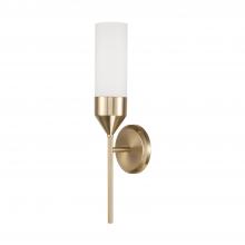 Capital 652411MA - Devon 1-Light Cylindrical Sconce in Matte Brass with Soft White Glass