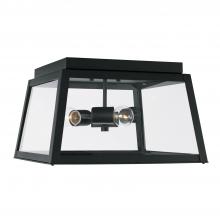 Capital 943736BK - Leighton 3 Light Outdoor Flush