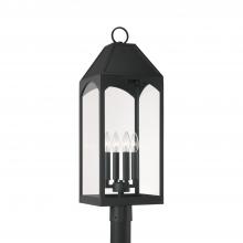 Capital 946343BK - Burton 4 Light Outdoor Post Lantern