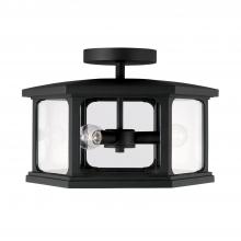 Capital 946632BK - Walton 3 Light Outdoor Semi-Flush