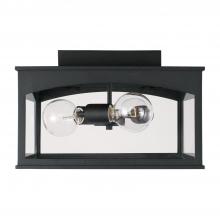 Capital 946731BK - Burton 3 Light Outdoor Flush