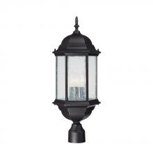 Capital 9837BK - Main Street 3 Light Outdoor Post Lantern