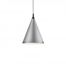 Kuzco Lighting Inc 492716-BN/BK - Dorothy 16-in Brushed Nickel With Black Detail 1 Light Pendant