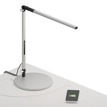 Koncept Inc AR1100-CD-SIL-USB - Z-Bar Solo mini Desk Lamp with USB base (Cool Light; Silver)