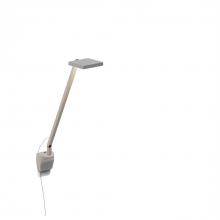 Koncept Inc FCD-1-SIL-WAL - Foccacia Solo Desk Lamp (Silver) with Wall Mount