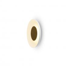 Koncept Inc RMW-09-SW-BRS-HW+18BD-MWT - Ramen Wall Sconce 9" (Brass) with 18" back dish (Matte White)