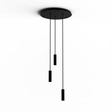 Koncept Inc CMP-C3-S-06-MTB - Combi Pendant 6&#34; Circular 3 Combo Matte Black with Matte Black Canopy