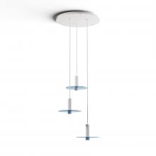 Koncept Inc CMP-C3-S-06-MWT+GBLU9 - Combi Pendant 6&#34; Circular 3 Combo Matte White with Matte White Canopy