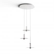 Koncept Inc CMP-C3-S-06-MWT+GDGY9 - Combi Pendant 6&#34; Circular 3 Combo Matte White with Matte White Canopy